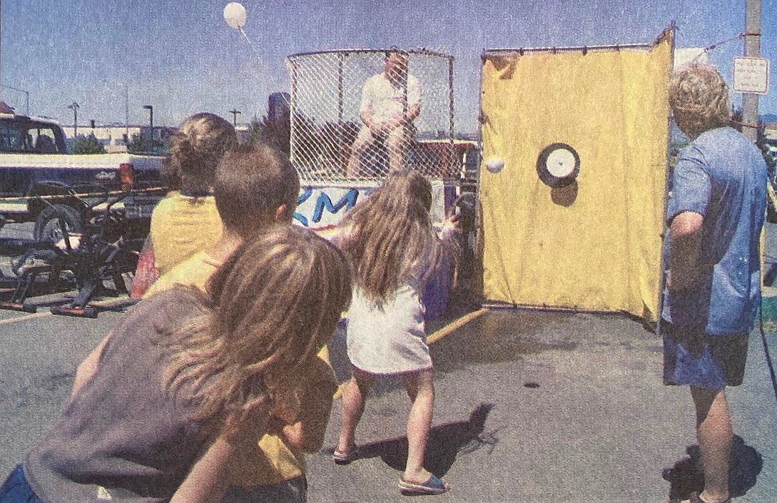 Real Life pastor Jim Putman gets dunked for a good cause.