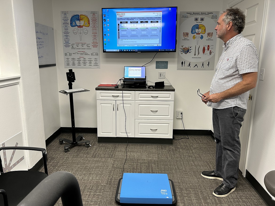 The neural rehab room runs tests that can monitor many different systems within the body that deal with the ability to keep balance.