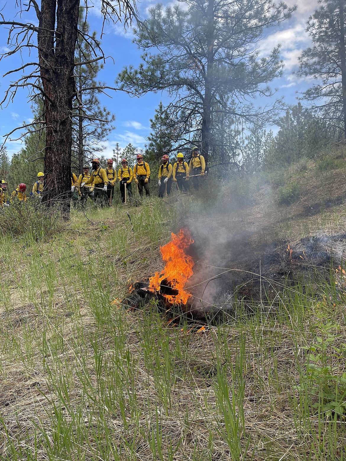 Wildland firefighter recruits near Idaho City practice techniques as part of their annual interagency fire training in May. Conditions leading into summer left the region low in snow pack and ground moisture compared to past years, which led to the 141 fires that have already sprung so far this year.