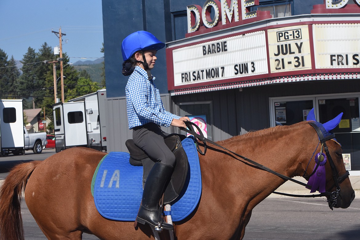 Fittingly, stock animals were also participants in last week's Lincoln County Junior Fair Parade on Mineral Avenue in Libby Friday morning. (Scott Shindledecker/The Western News)