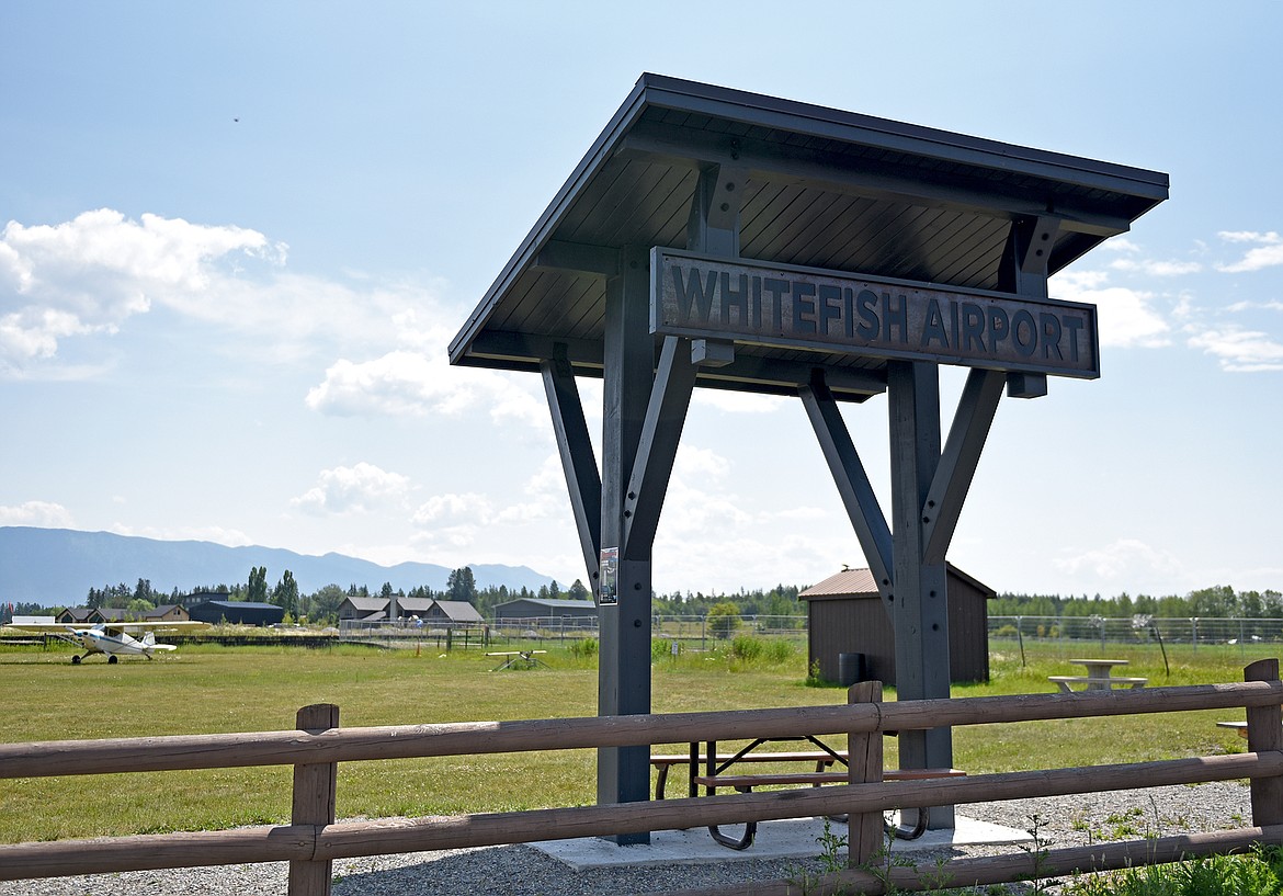 The new pavilion at the Whitefish Airport. Whitefish High School graduate Ryan Economy built the structure with help of friends and family for his Eagle Scout project last year. (Whitney England/Whitefish Pilot)