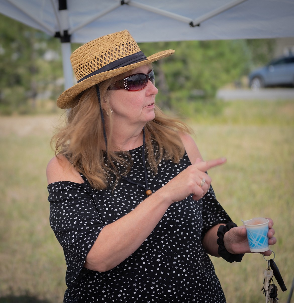Chelle Mitchell of the Clark Fork Elks, helps coordinate the race. (Tracy Scott/Valley Press)
