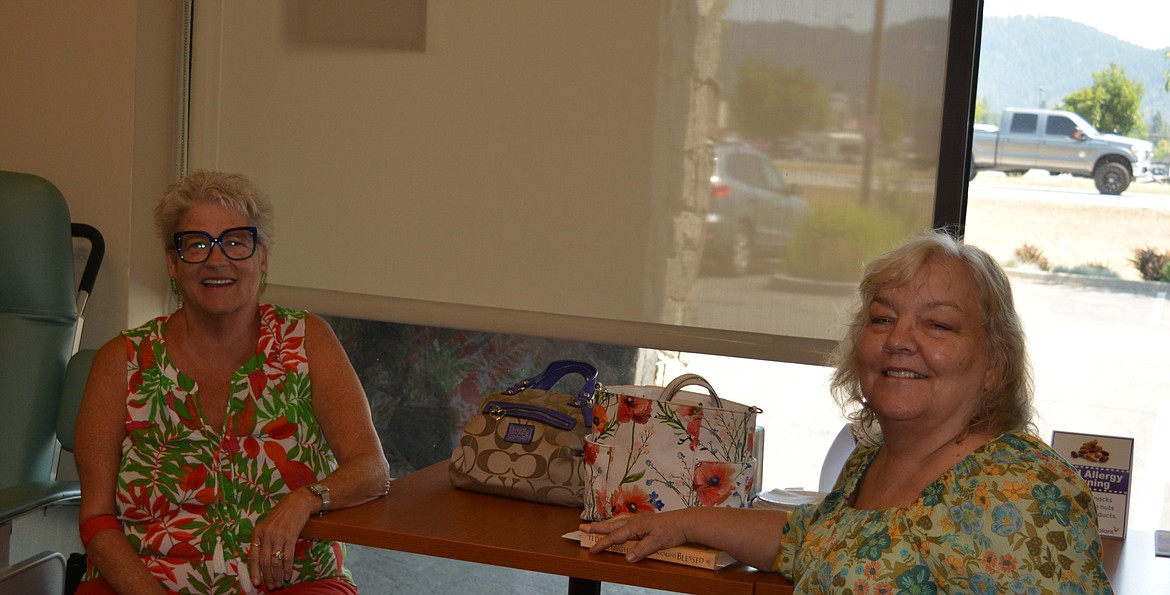 Cindy Rogers, of Priest River, and Alice Reber, of Oldtown, rest after giving blood and platelets Monday at Vitalant. The two made the drive to Coeur d'Alene to help support the local blood supply.

"I’ve donated 11 gallons of blood in my lifetime," Rogers said.