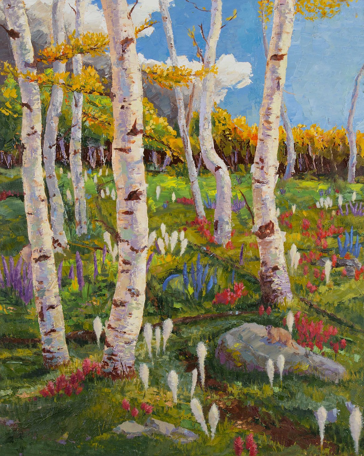 "Milo's Meadow," an oil painting by Morgan Cawdrey, will be part of an Aug. 4 art show and dinner event at Dancing Spirit Ranch in Columbia Falls. (Courtesy photo)