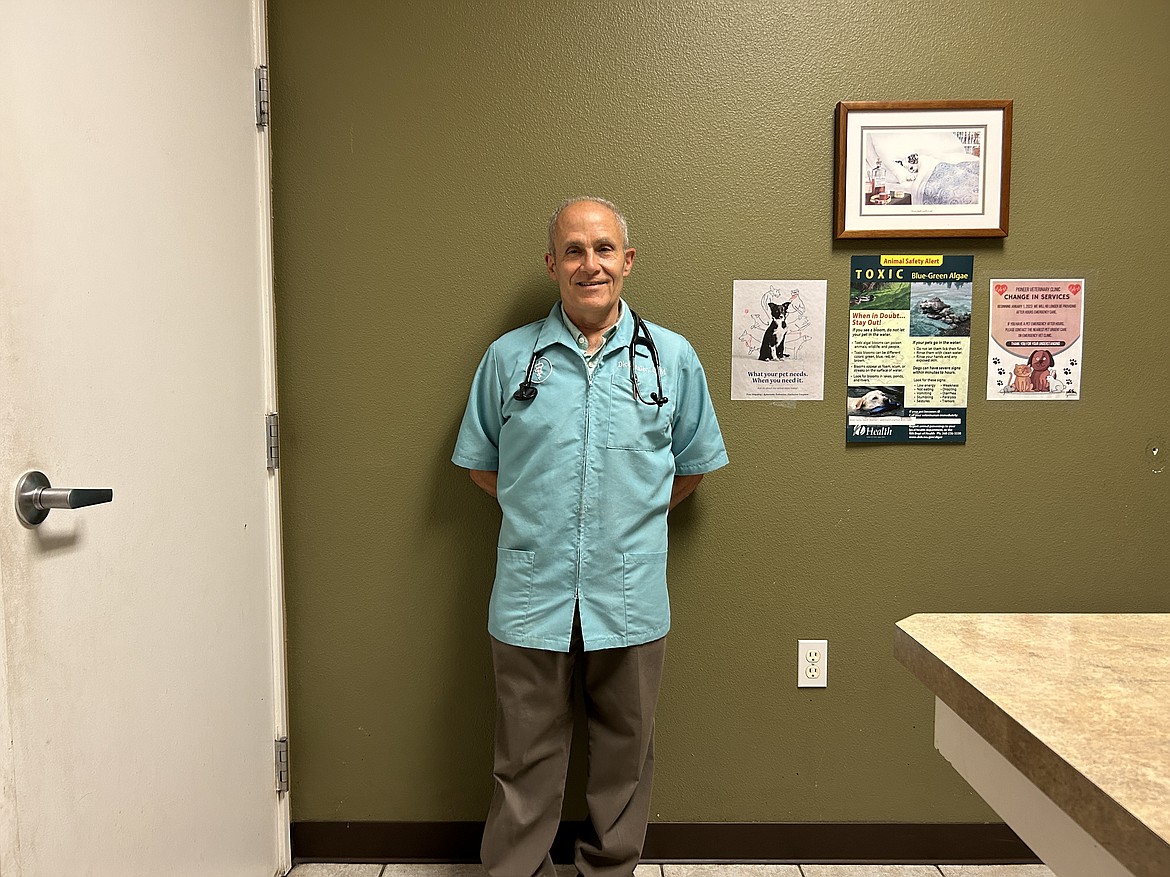 Dr. Dick Maier is a veterinarian at Pioneer Veterinary Clinic who works on a variety of breeds of dogs and cats.