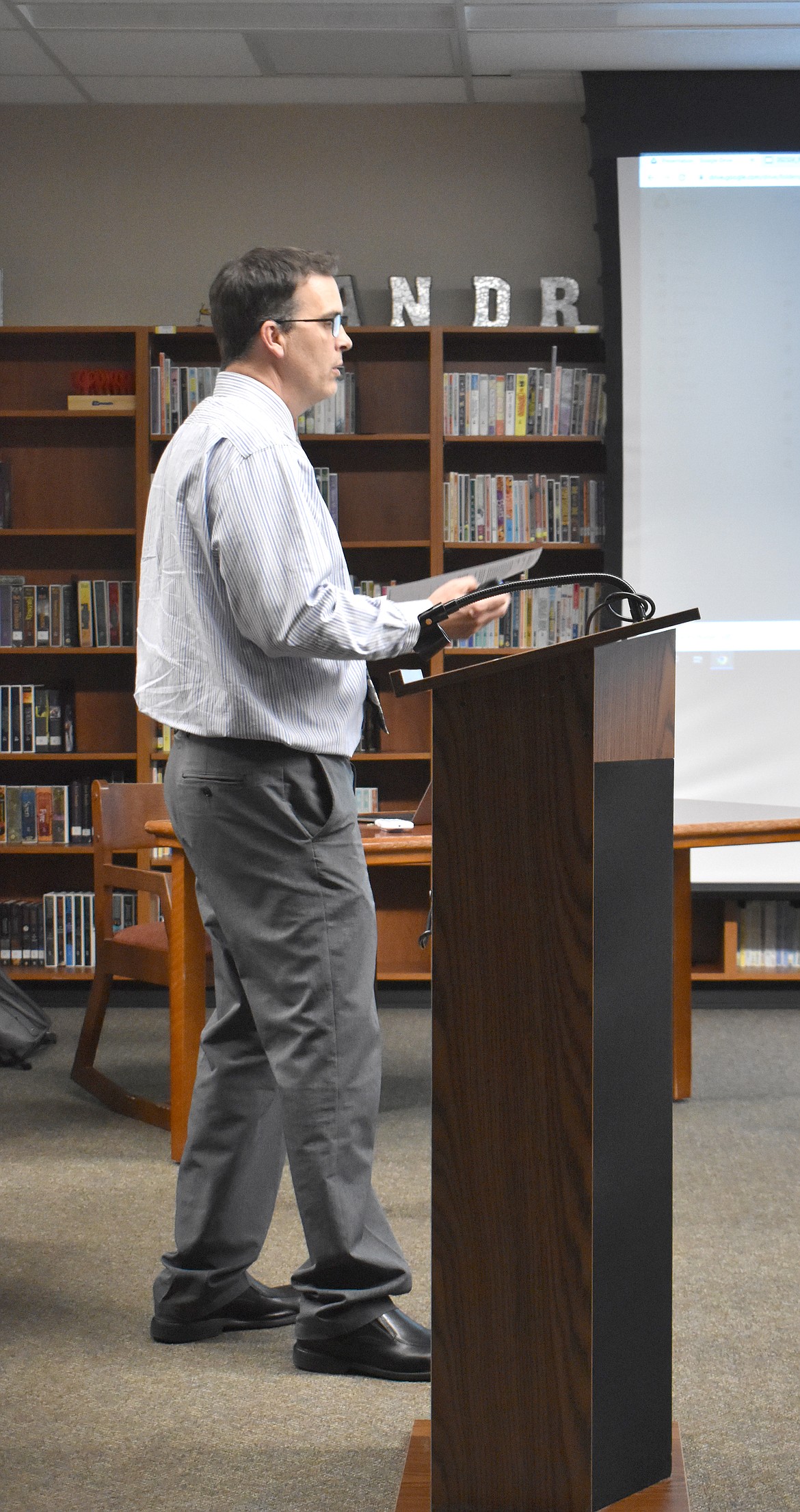 Royal School District Business Manager Greg Pike gives the Royal School Board a rundown of the district’s 2023-24 budget.