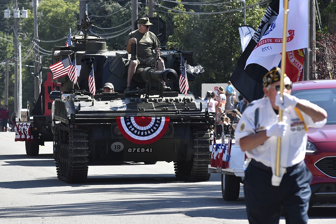 Julia and Jim Hossack brought their British FV433 Abbot 105mm self-propelled gun to the Rathdrum Days Parade Saturday.

The couple have been fixing up demilitarized vehicles for about 20 years and moved to the area about three years ago.