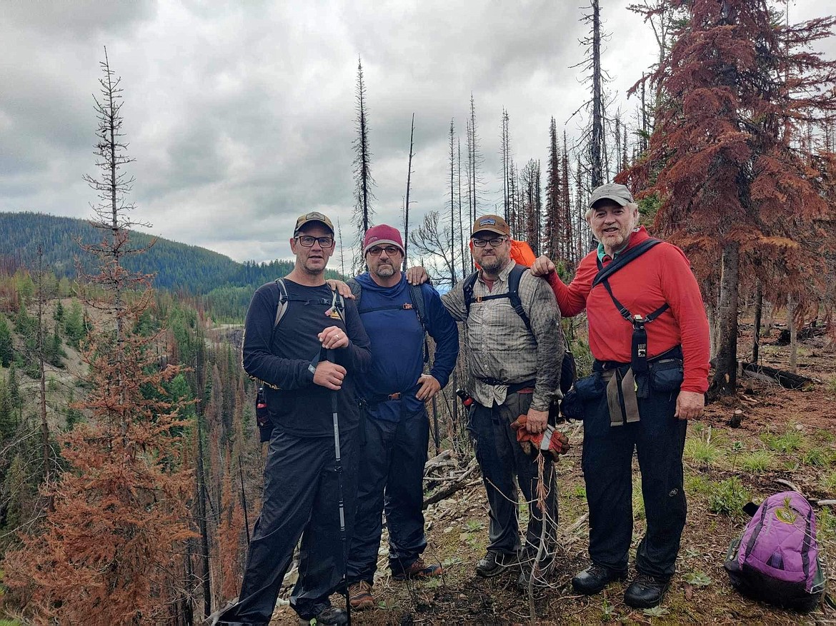 Joe Tabor, Steve Persons, Neil Persons and Chris Persons, all sons of Clifford Persons, joined Can-Am SAR in the search effort in the Frozen Lake area of Lincoln County. (Photo Courtesy Julie Cuffe)