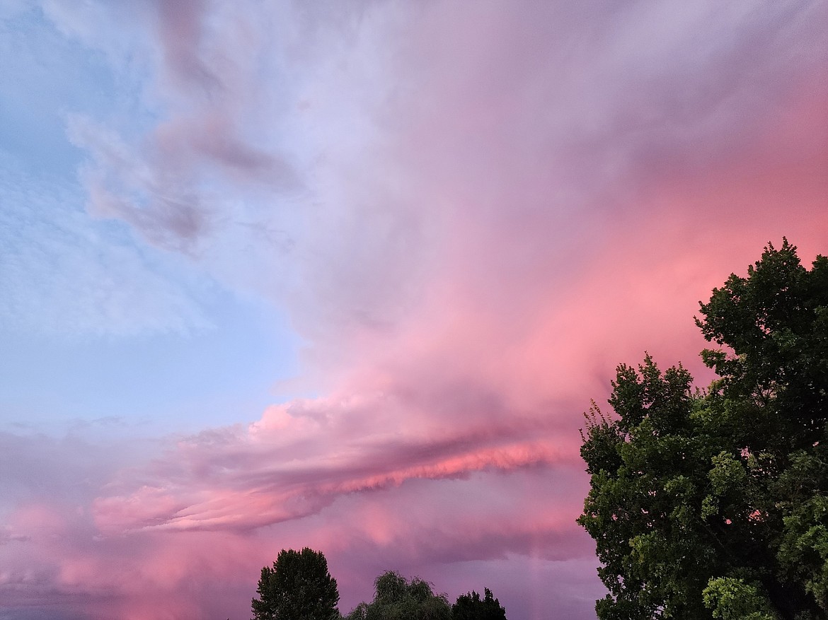 Holly Paszczynska captured bright pink clouds over Hayden during Monday's colorful sunset.