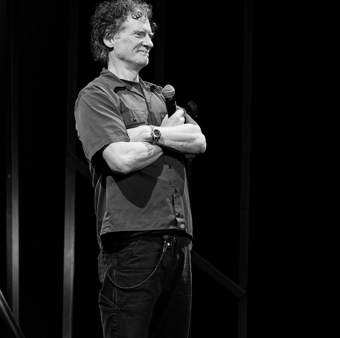 Dave Fulton grins during a standup performance in early 2023 in Berlin. Fulton will be playing at 7:30 p.m., Saturday, August 12 at the Best Western Plus Coeur d'Alene Inn, 506 West Appleway Ave., Coeur d'Alene.