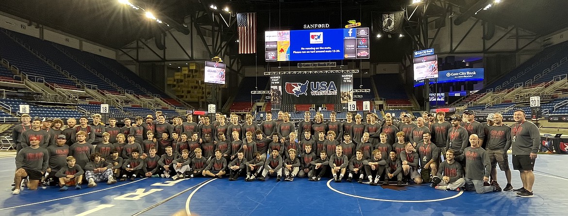 All the members of Team Idaho pose for a team photo after matches had concluded for the day.