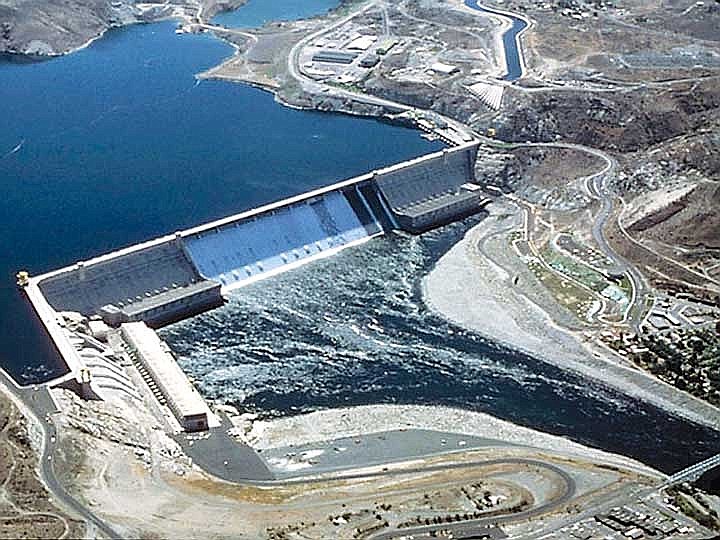 Dams like the Grand Coulee Dam, pictured here, help manage water as a resource for Eastern Washington, but even with that water management tool available, there still needs to be enough rainfall to prevent a drought from occurring.