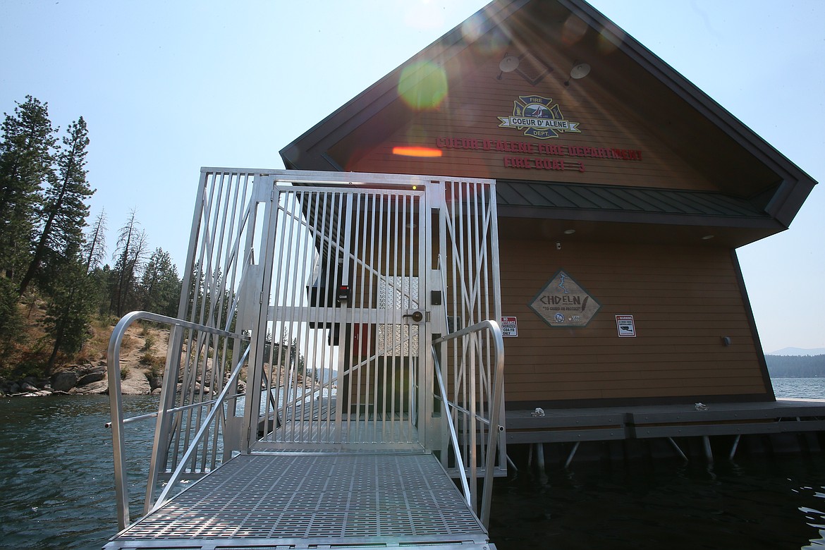 A 12-year-old girl's finger was severed from her hand July 21 when she climbed around this gate on a dock near Tubbs Hill and her finger caught in the fencing as she fell into the water. Three local young people helped her up the dock and stayed with her until emergency responders arrived.