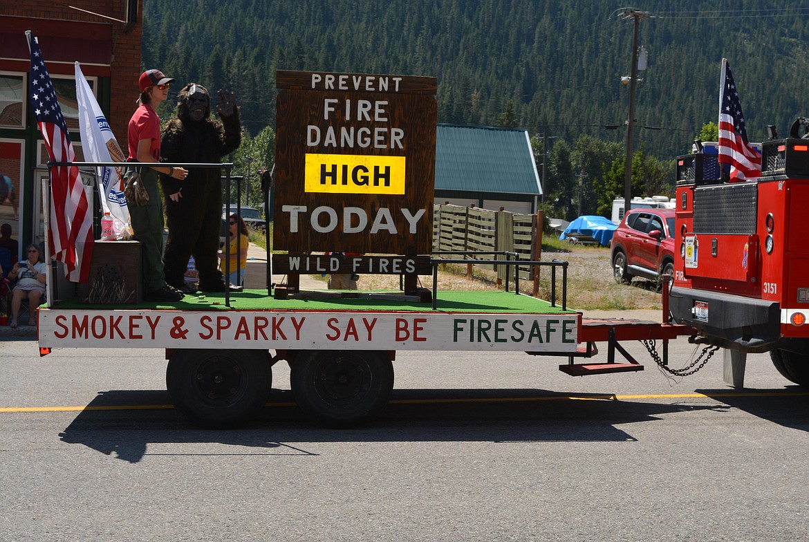 Sasquatch makes an appearance at the Mullan Fireman's Fun Festival. The two-day celebration hosts competitions for adults and kids as part of a fundraiser for the Mullan Volunteer Fire Department.