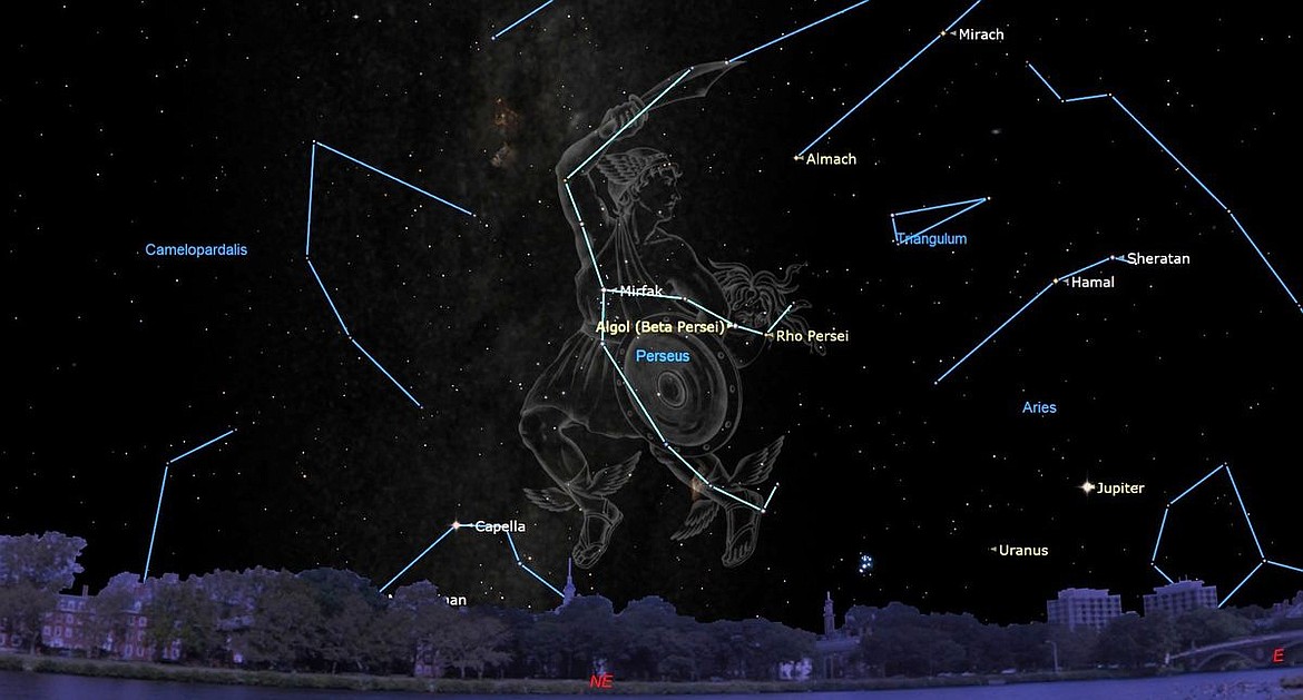 The star Algol (or Beta Persei) in the constellation of Perseus is among the most easy-to-monitor variable stars.