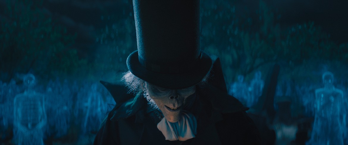 This image released by Disney Enterprises shows Hatbox Ghost, voiced by Jared Leto, in a scene from "Haunted Mansion."