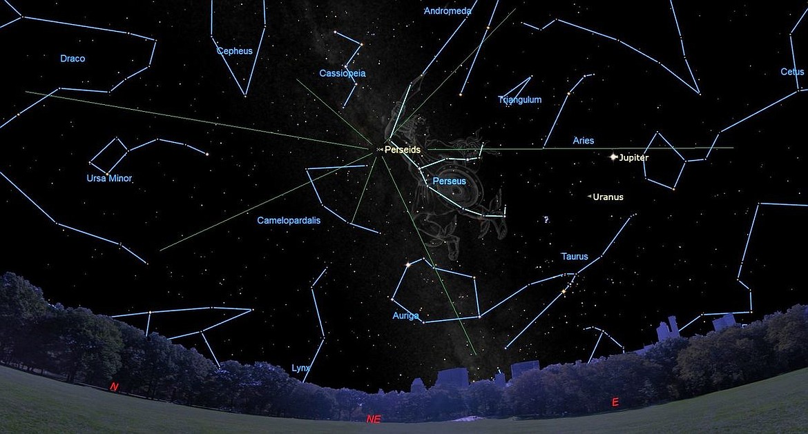 The Perseid meteor shower peaks Aug. 12.
