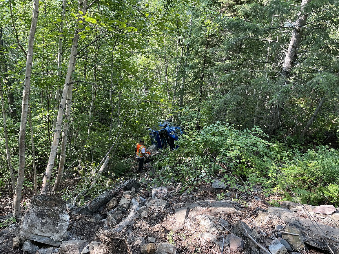 There were no life threatening injuries from the crash in Glacier National Park on Aug. 3, 2023 (photo provided)