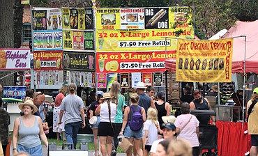 Crowds wander at City Park for Taste of Coeur d'Alene on Friday.