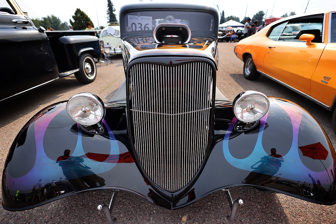 One of the many cars on display at the Evergreen Show 'N Shine car show at Conlin's Furniture on Saturday, Aug. 5. (Jeremy Weber/Daily Inter Lake)