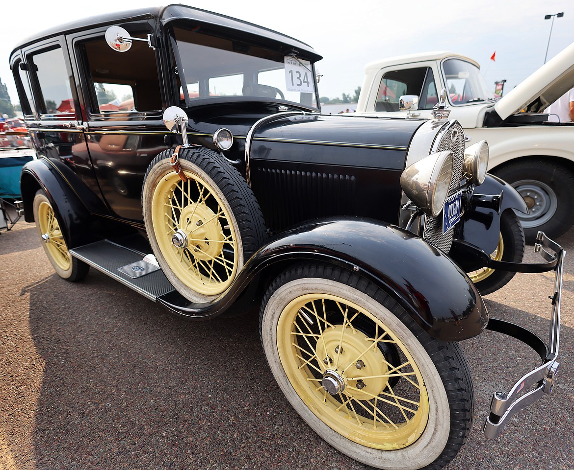 A Ford Model A on display at the Evergreen Show 'N Shine car show at Conlin's Furniture on Saturday, Aug. 5. (Jeremy Weber/Daily Inter Lake)