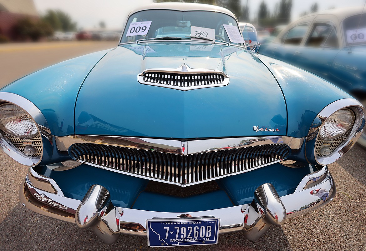 A Kaiser Manhattan 1954 at the Evergreen Show 'N Shine car show at Conlin's Furniture on Saturday, Aug. 5. (Jeremy Weber/Daily Inter Lake)