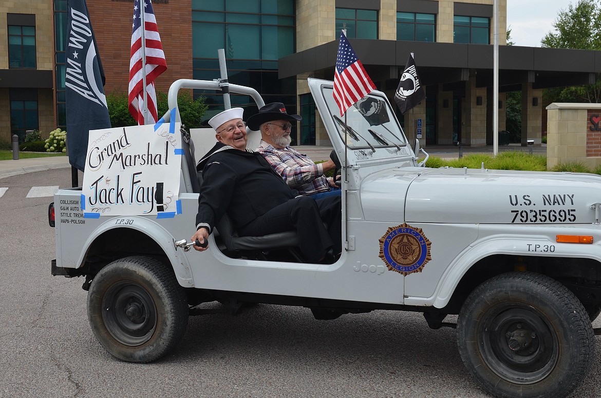 Navy veteran Jack Fay was the Grand Marshall at Sunday's Pioneer Days parade in Ronan. (Kristi Niemeyer/Leader)