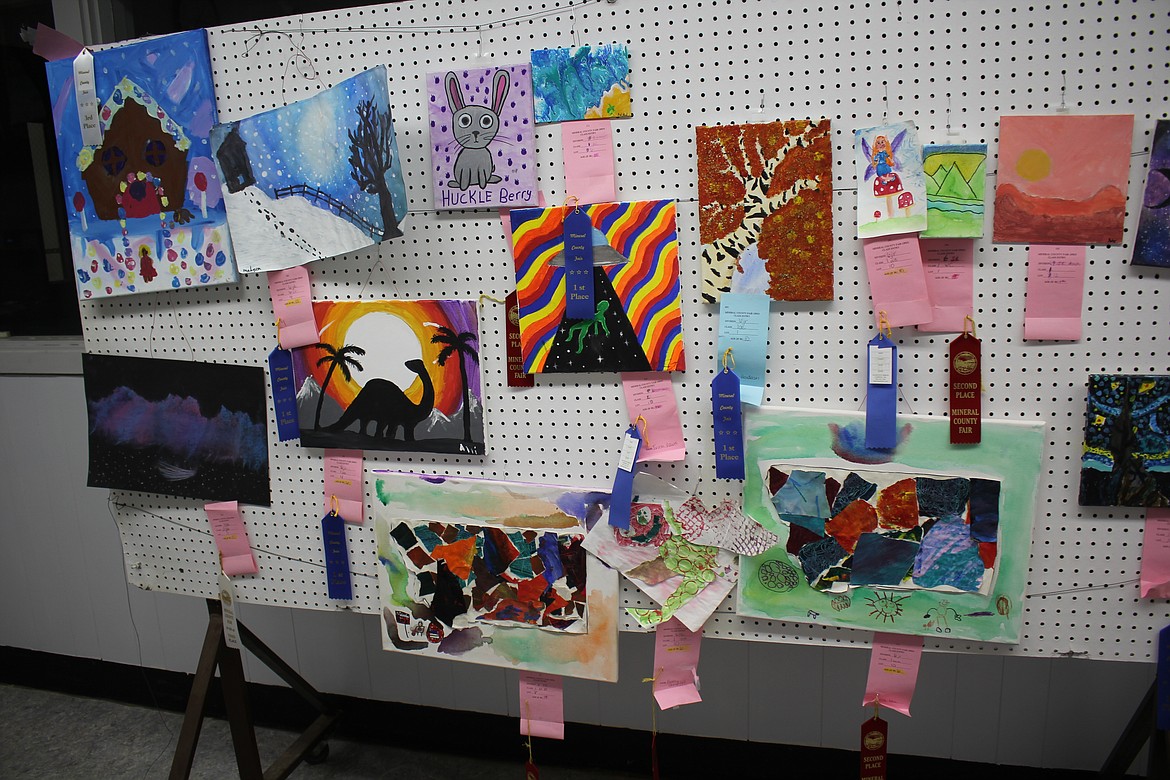 Artwork on display at the Mineral County Fair. (Monte Turner/Mineral Independent)