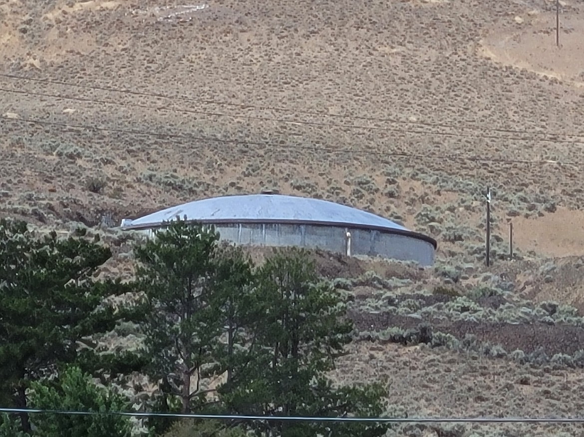 One of the city of Ephrata’s main water reservoirs for storing fresh water. The city has five and is working on building a sixth in such a way that water pressure will improve on the eastern side of town.