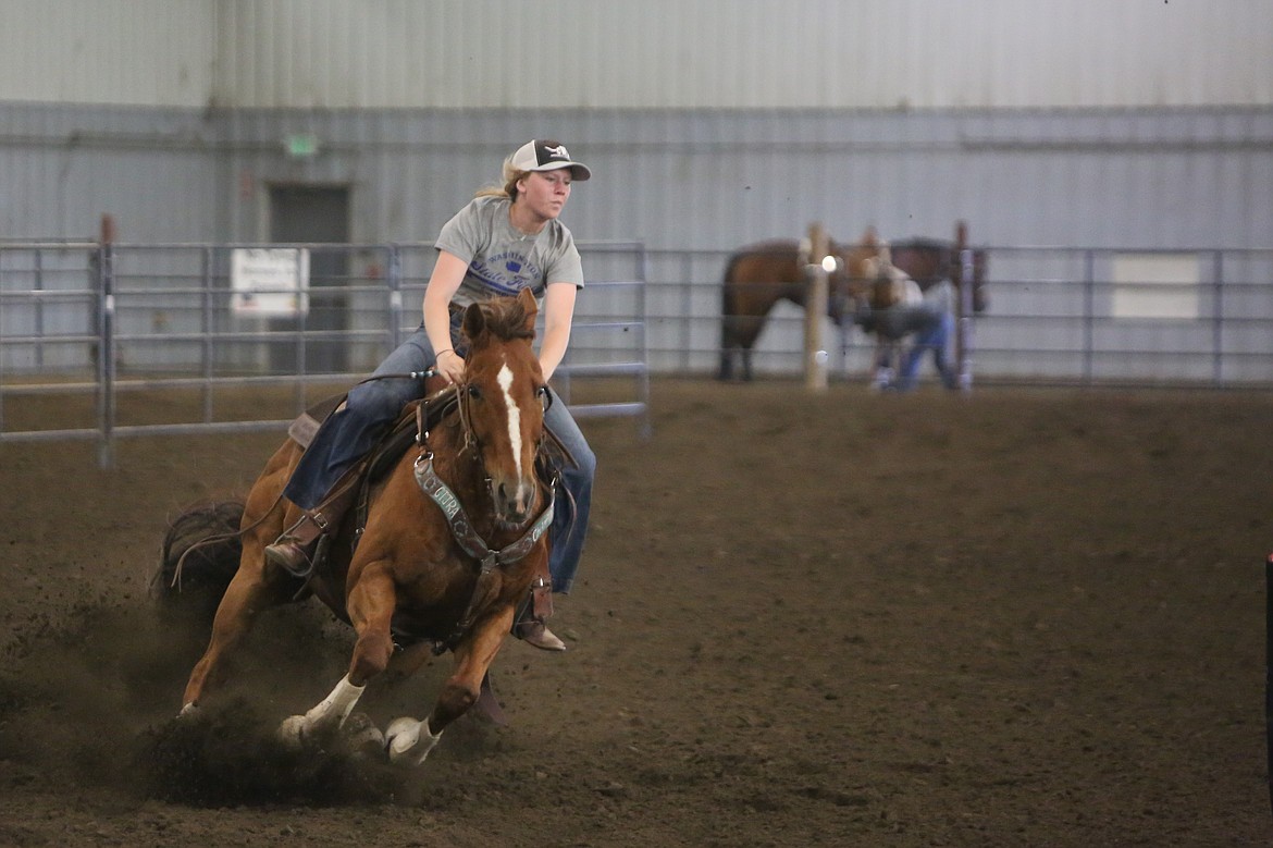 Barrel racers participated in the Columbia Basin Barrel Racing Club’s Tuesday Night Races, hosted biweekly at the Grant County Fairgrounds.
