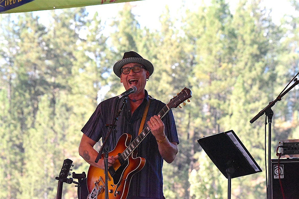 Mudslide Charley's lead guitarist and vocalist Marco Littig performed at last weekend's Riverfront Blues Festival in Libby. (Scott Shindledecker/The Western News)