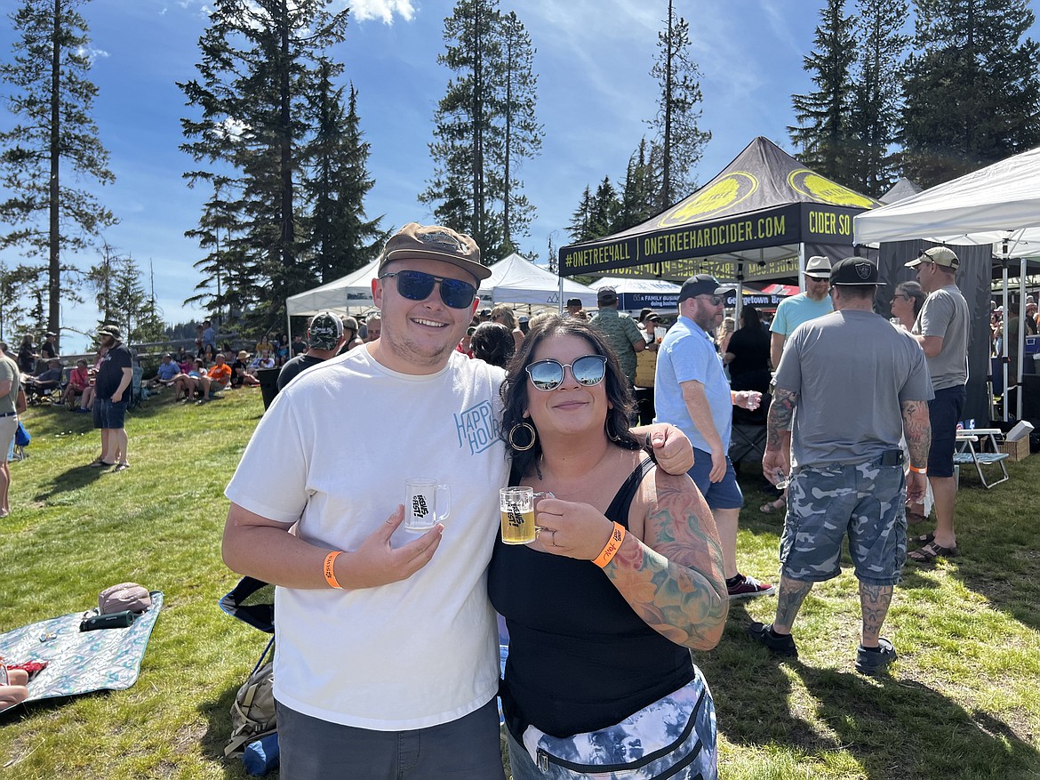 Braden Thomas and AriAna McDonald had a blast sampling the more-than 40 different beers and ciders that were available during Silver Mountain Brewsfest 2023.