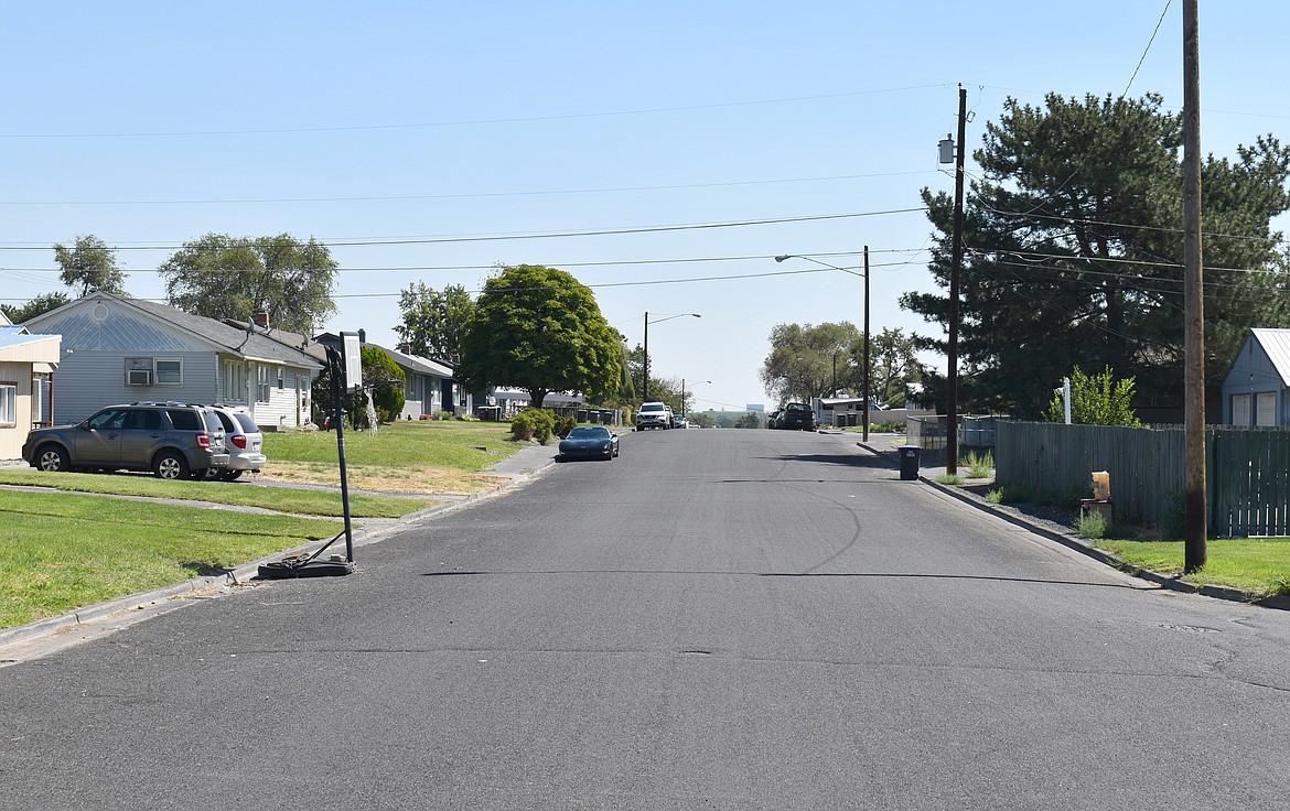 The block of West Loop Drive in Moses Lake where one person died and two more were injured in an early-morning shooting Sunday.