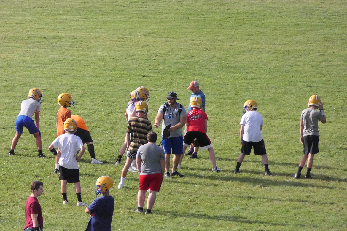 The Thompson Falls football team began pre-season workouts this past week in preparation for their opener at home versus Conrad August 25.  (Chuck Bandel/VP-MI)