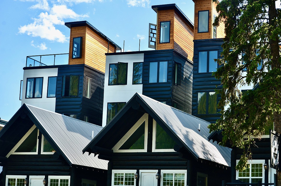 The Chalet View homes rise up in the background of the Whitefish Mountain Cabins to complete the Edsons' vision for the property near Whitefish Mountain Resort. (Provided photo)