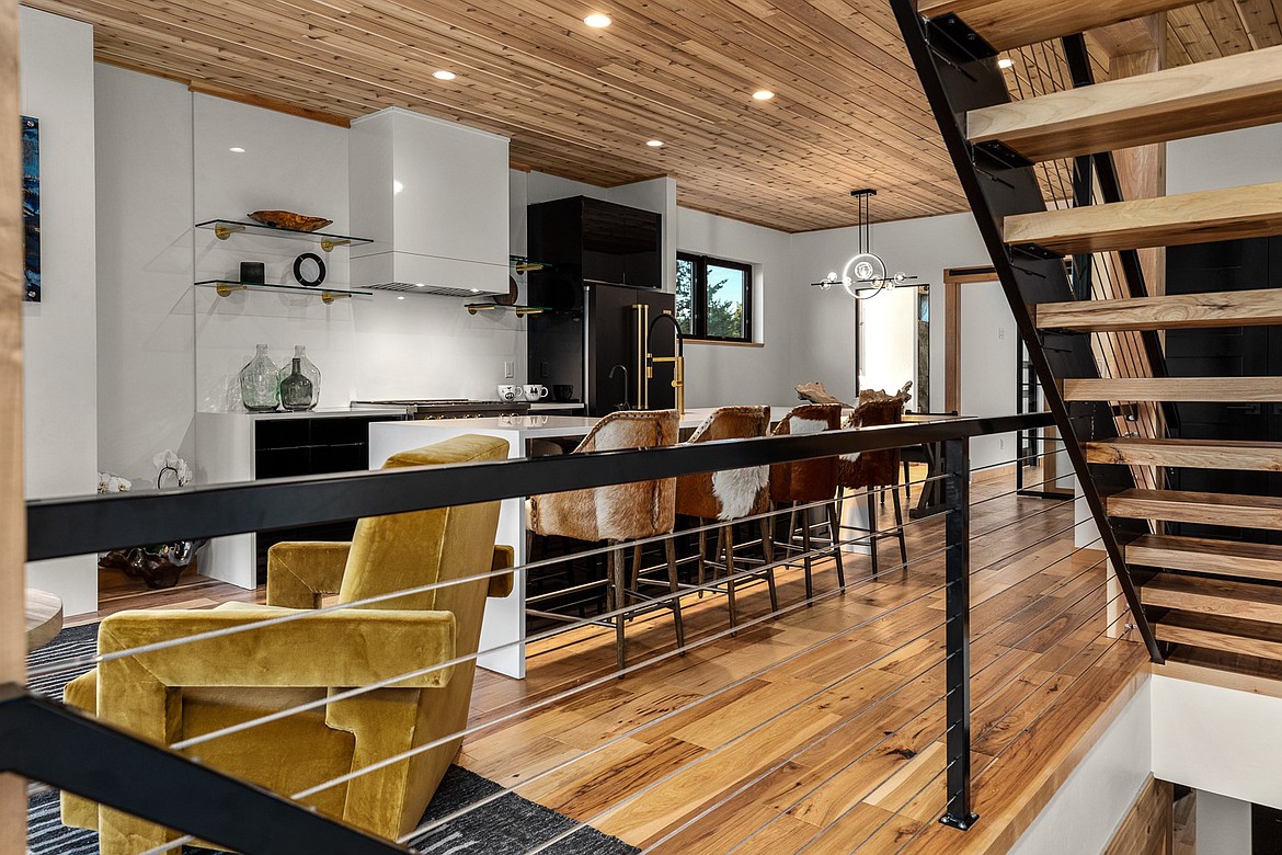 An interior shot of the kitchen and living area on the third floor of the Chalet View homes designed by Will and Amanda Edson. (Provided photo)