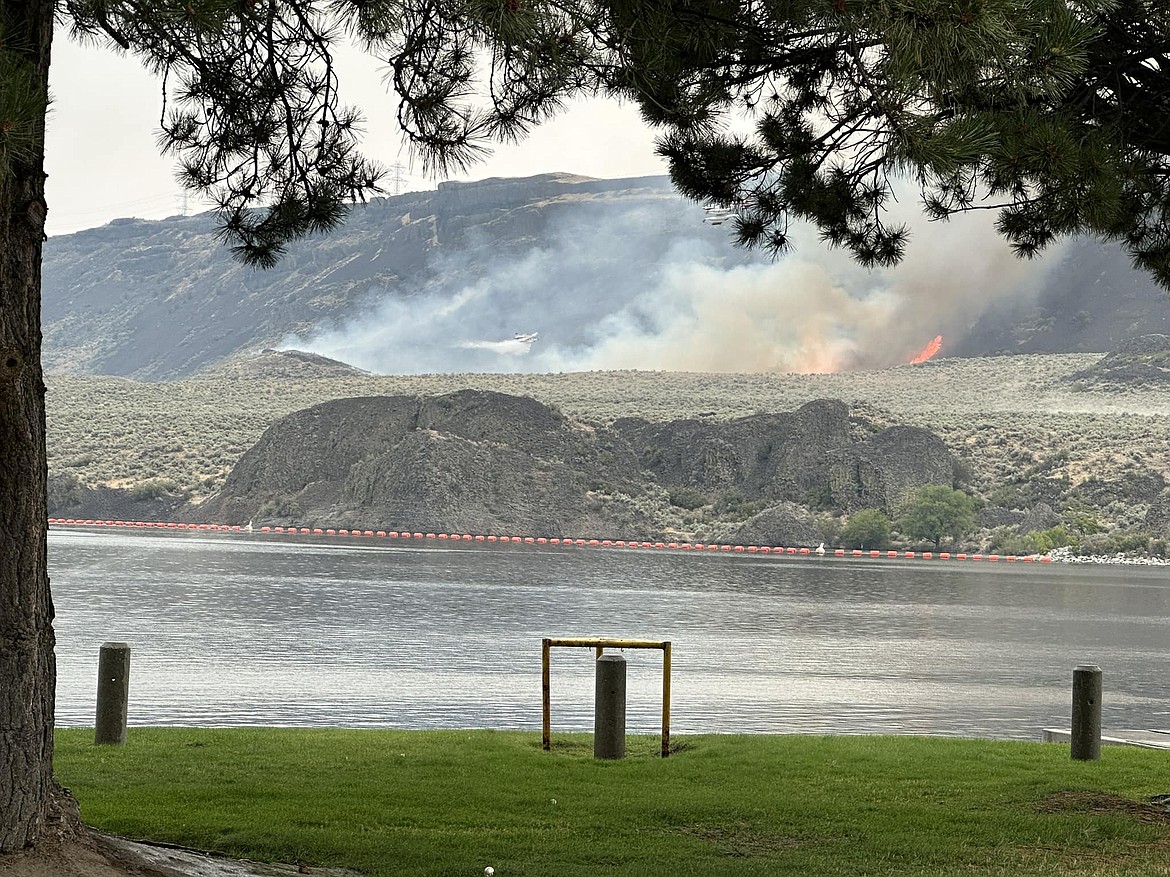 Grant County Fire District 7 had multiple units helping with fires in the Grand Coulee area on Aug. 6 to battle the fire pictured here.