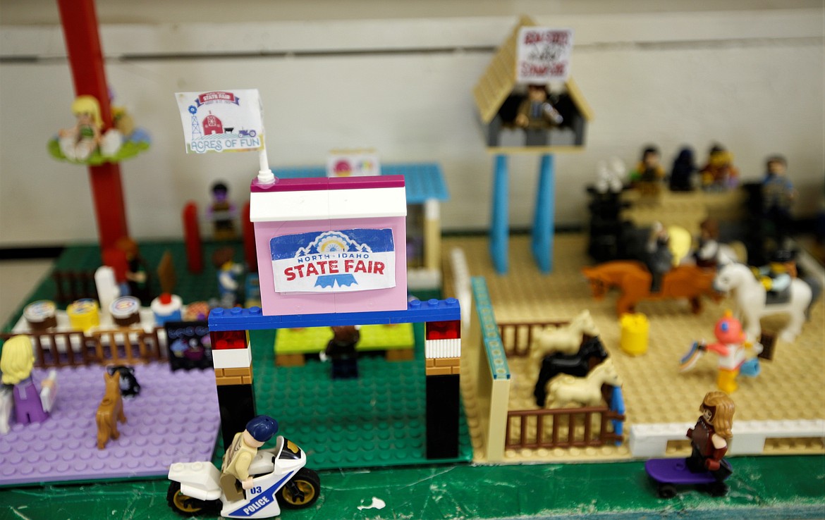 A Lego exhibit at the North Idaho State Fair depicts the fair on Wednesday.