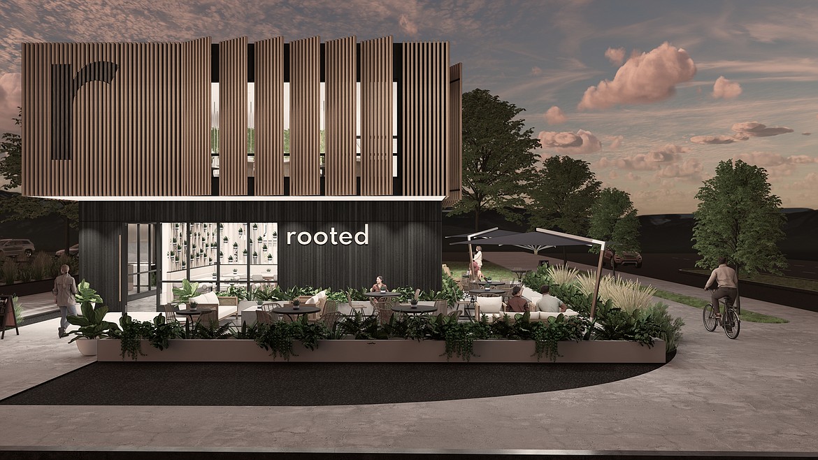 Rendering of the Rooted Social House project.