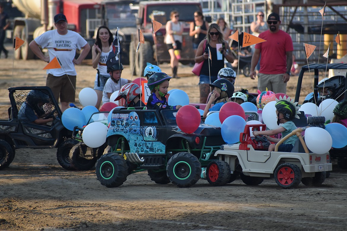 After the Power Wheels Demo was over, drivers drove a lap around the track at the Rodeo Arena at the Grant County Fairgrounds.