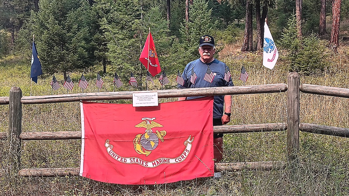 It was two years ago last week ago that the U.S. military left Afghanistan and 13 service members were killed. “People appear to have forgotten this tragic loss and this memorial is in their honor,” said Dan Arnsan, USMC Vietnam combat veteran. Dan and his wife, Barb, along with the Lloyd Riding VFW Post 6238 in Superior set this memorial up each year on Deep Creek Road at the Arnsan residence.