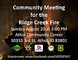 Community fire meeting today in Athol