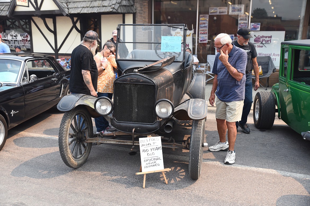 Troy's Robert Carlson, owner of a 1923 Ford Model T, was the winner of the Antique Stock 1940 and Older category at the 2023 Ignite the Nites Car Show. (Scott Shindledecker/The Western News)