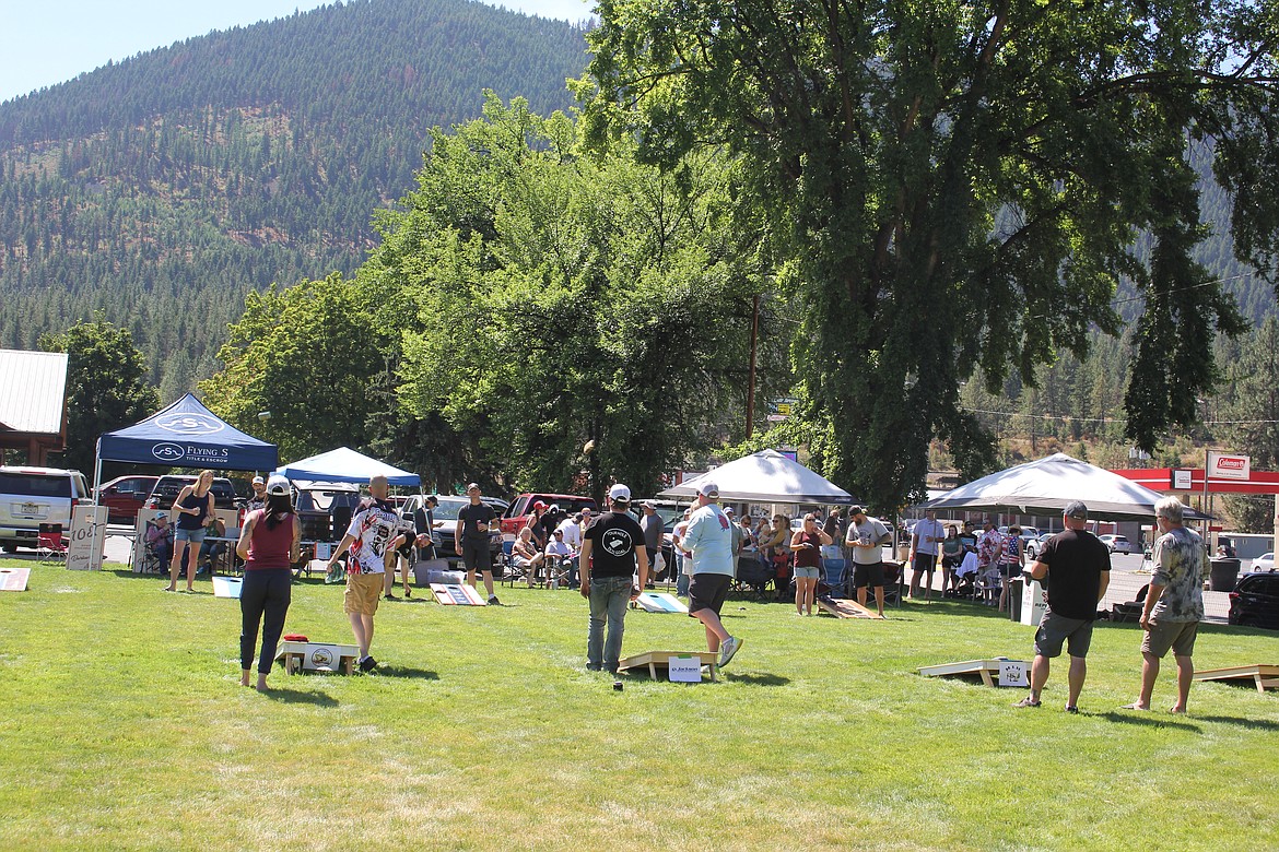 The cornhole tournament drew 25 teams with money being raised for 4-H Shooting Sports and other youth organizations. (Monte Turner/Mineral Independent)