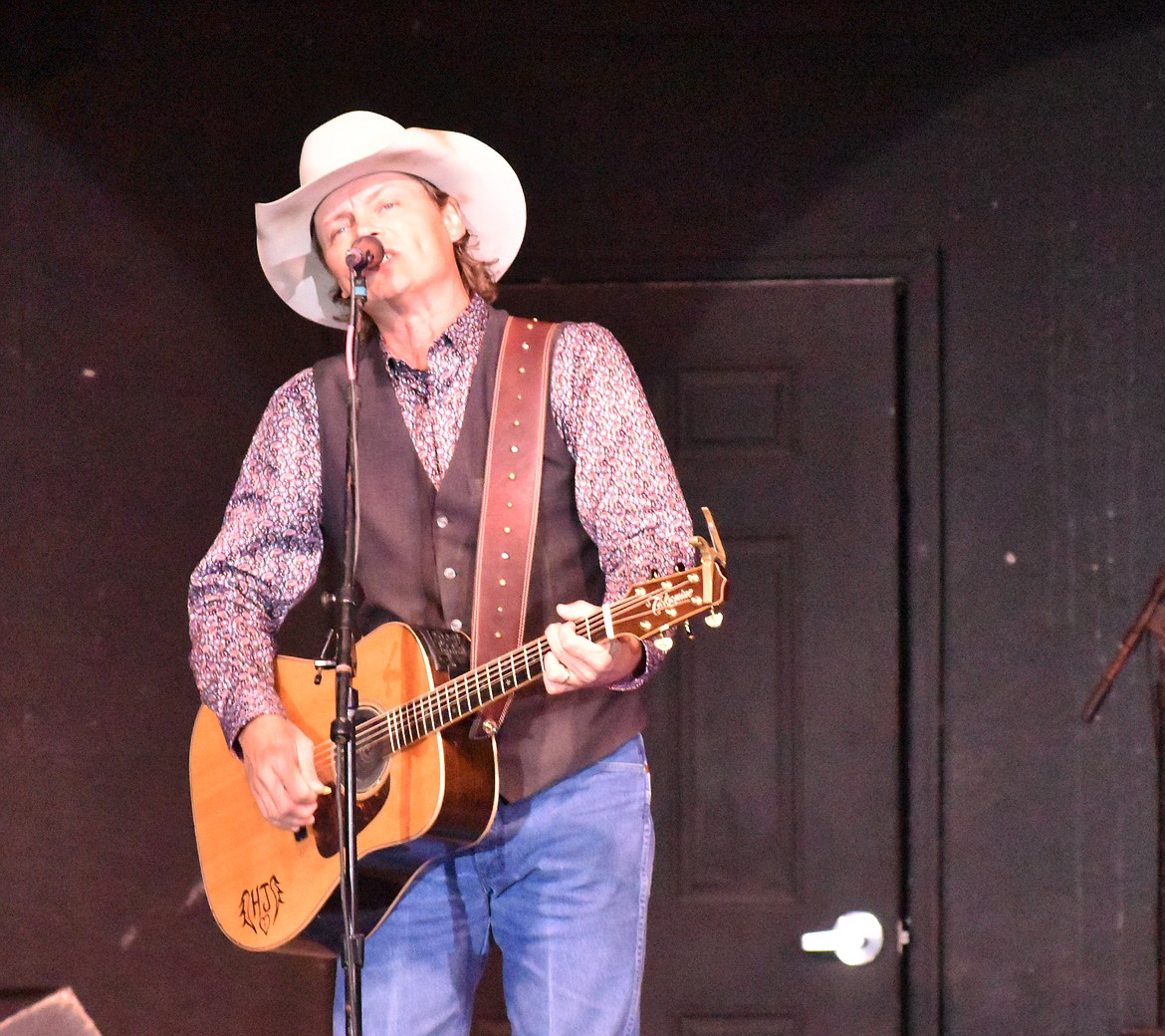 Ned LeDoux sings about cowboy life at the Grant County Fair Friday.