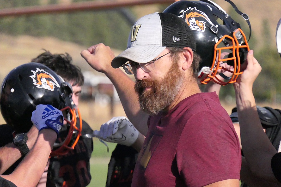 New head coach Mike Tatum, who coached at Plains for two decades, is back looking to revive the Horsemen football fortunes. (Chuck Bandel/VP-MI)