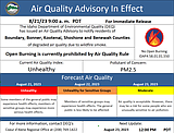 Air quality advisory in effect