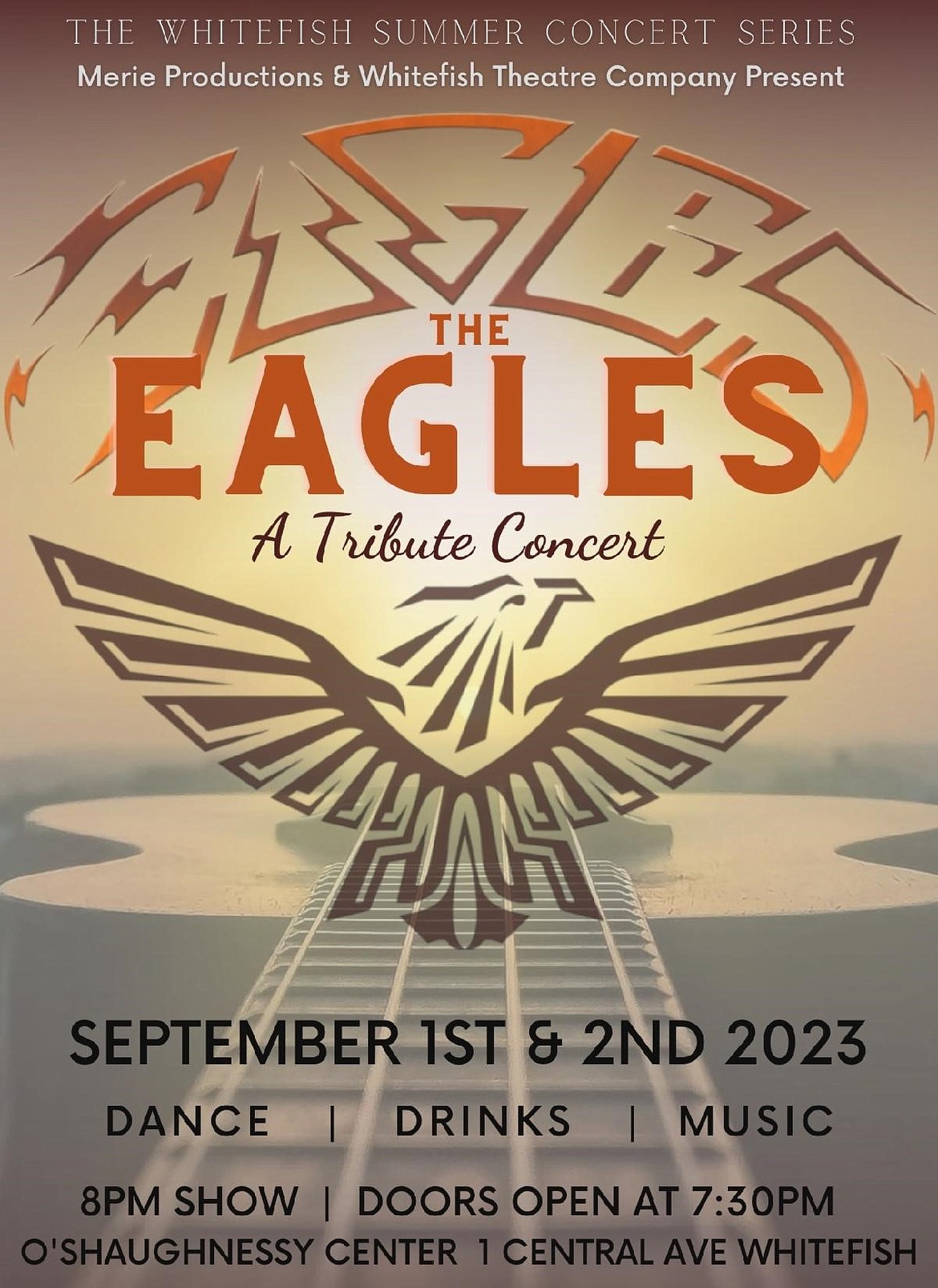 Tickets are on sale now to see The Eagles — A Tribute Concert in September and attend a VIP after-party event following the show. (Courtesy image).