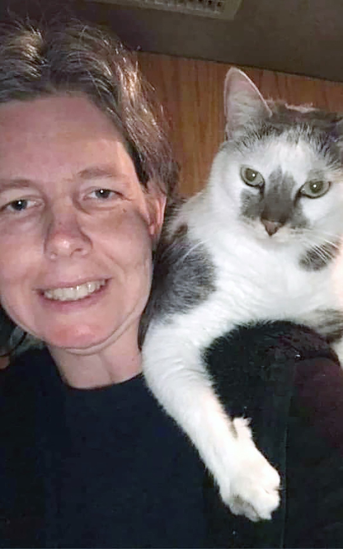 Michelle Scott shared this Best Shot of her cat, Snowy, who likes to climb up on her body all the way to my right shoulder. If you have a photo that you took that you would like to see run as a Best Shot or I Took The Bee send it to the Bonner County Daily Bee, P.O. Box 159, Sandpoint, Idaho, 83864; or drop them off at 310 Church St., Sandpoint. You may also email your pictures in to the Bonner County Daily Bee along with your name, caption information, hometown and phone number to news@bonnercountydailybee.com.