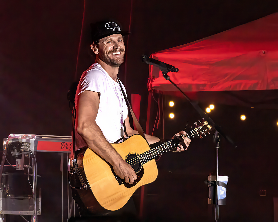 Chase Rice performs Tuesday evening during the North Idaho State Fair's Party in the Dirt Concert Series.